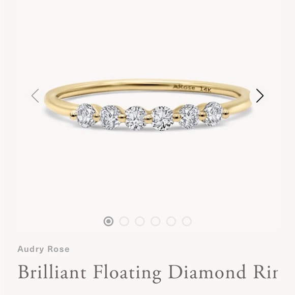 Brilliant Floating 14K/ Diamond Stacker Ring - Picture 2 of 7